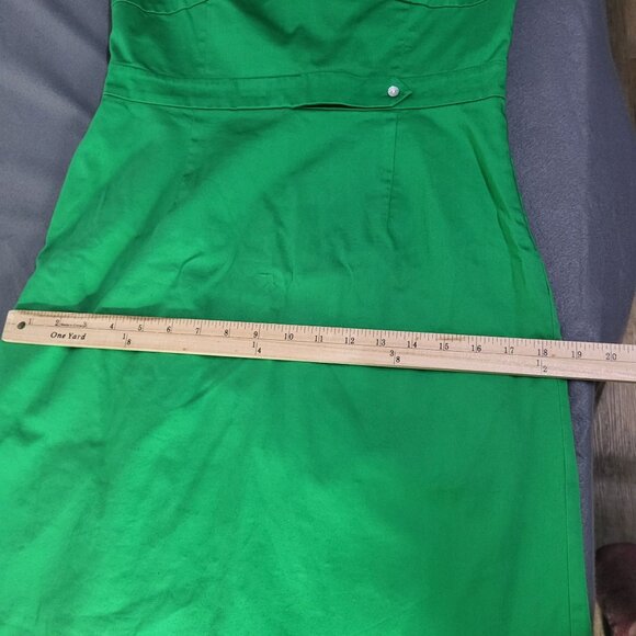 CREMIEUX Women's SZ 8 Kelly Green Strapless Bow Dress Spring Preppy - Picture 6 of 12
